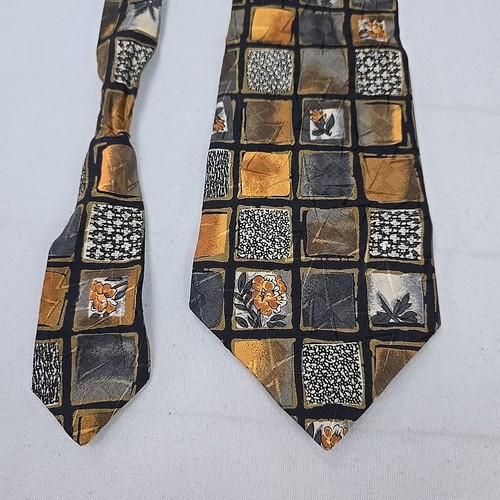 Pfau seidenkrawatte braun gold - braun,