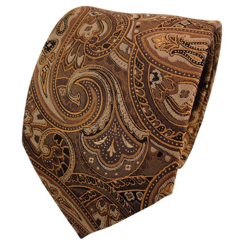 Tigertie seidenkrawatte braun - seidenkrawatte,